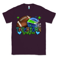 Plum Touchdown season American football green and blue Classic Tee - HowdyJamesFarm