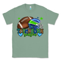 Sage Touchdown season American football green and blue Classic Tee - HowdyJamesFarm