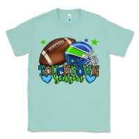 Seafoam Touchdown season American football green and blue Classic Tee - HowdyJamesFarm