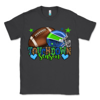 Smoke Touchdown season American football green and blue Classic Tee - HowdyJamesFarm