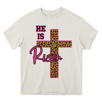 Cream He Is Risen Leopard Heavy Core Tee - Bettercallsaul