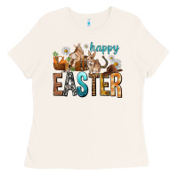 Bone Happy Easter with Cowboy Easter Day Ladies Tee - HowdyJamesFarm