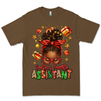 Cacao santa's favorite assistant afro messy bun Premium Tee - texasbilliewilder