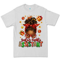 Dove Grey santa's favorite assistant afro messy bun Premium Tee - texasbilliewilder