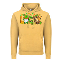 Vintage Mustard St. Patrick's Lucky gnome Vintage Hoodie - OliviaCreatesArt