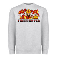 Heather Grey firefighter gnomes Heavyweight Sweatshirt - Artiststas