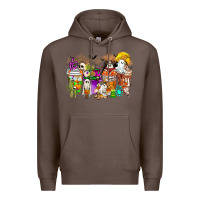 Coffee Halloween Western Boo Coffee Cups Premium Hoodie - CowhideDigitalArt