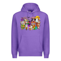 Purple Halloween Western Boo Coffee Cups Premium Hoodie - CowhideDigitalArt