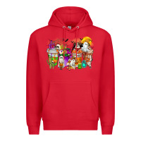 Red Halloween Western Boo Coffee Cups Premium Hoodie - CowhideDigitalArt