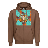 Chestnut fall bull skull Zipper Hoodie - BarkalooDesign