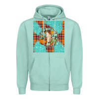 Seafoam fall bull skull Zipper Hoodie - BarkalooDesign