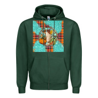 Sports Green fall bull skull Zipper Hoodie - BarkalooDesign