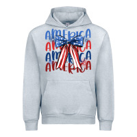 Heather Grey america ribbon Urban Hoodie - JahusDesignShop