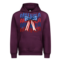 Mauve Wine america ribbon Urban Hoodie - JahusDesignShop