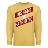Antique Gold DISSENT IS PATRIOTIC Political Meme Raglan Baseball Tee Premium Sweatshirt - maiPhamDesign