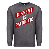 Charcoal Heather DISSENT IS PATRIOTIC Political Meme Raglan Baseball Tee Premium Sweatshirt - maiPhamDesign