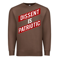 Chestnut DISSENT IS PATRIOTIC Political Meme Raglan Baseball Tee Premium Sweatshirt - maiPhamDesign