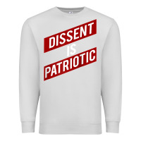 Dove Grey DISSENT IS PATRIOTIC Political Meme Raglan Baseball Tee Premium Sweatshirt - maiPhamDesign
