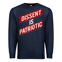 Navy DISSENT IS PATRIOTIC Political Meme Raglan Baseball Tee Premium Sweatshirt - maiPhamDesign