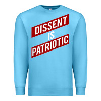 Ocean Blue DISSENT IS PATRIOTIC Political Meme Raglan Baseball Tee Premium Sweatshirt - maiPhamDesign