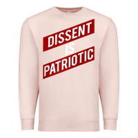 Pale Pink DISSENT IS PATRIOTIC Political Meme Raglan Baseball Tee Premium Sweatshirt - maiPhamDesign