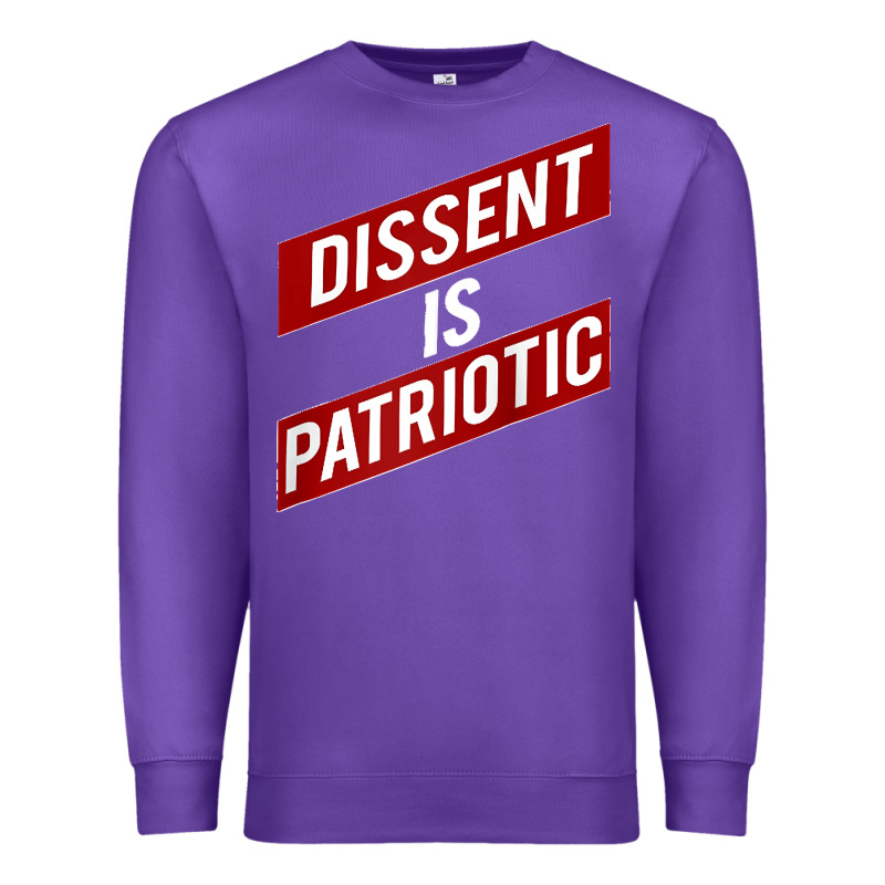 Dissent Is Patriotic Political Meme Raglan Baseball Tee Premium Sweatshirt by maiPhamDesign | Teevron