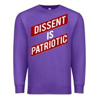 Purple DISSENT IS PATRIOTIC Political Meme Raglan Baseball Tee Premium Sweatshirt - maiPhamDesign