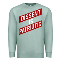 Seafoam DISSENT IS PATRIOTIC Political Meme Raglan Baseball Tee Premium Sweatshirt - maiPhamDesign