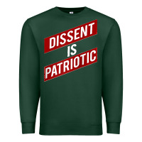 Sports Green DISSENT IS PATRIOTIC Political Meme Raglan Baseball Tee Premium Sweatshirt - maiPhamDesign