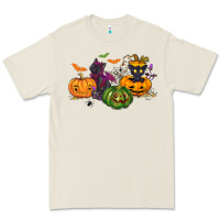 Bone Black cat and pumpkin Premium Tee - NancyCooperArtShop