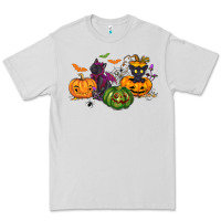 Dove Grey Black cat and pumpkin Premium Tee - NancyCooperArtShop