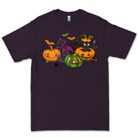 Plum Black cat and pumpkin Premium Tee - NancyCooperArtShop