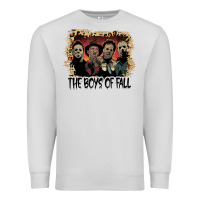 Dove Grey the boys of fall leopard pattern bleached halloween murder t shirt Premium Sweatshirt - maiPhamDesign