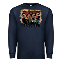 Navy the boys of fall leopard pattern bleached halloween murder t shirt Premium Sweatshirt - maiPhamDesign