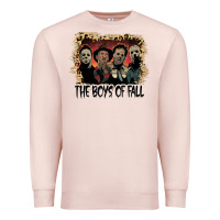 Pale Pink the boys of fall leopard pattern bleached halloween murder t shirt Premium Sweatshirt - maiPhamDesign