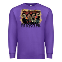 Purple the boys of fall leopard pattern bleached halloween murder t shirt Premium Sweatshirt - maiPhamDesign