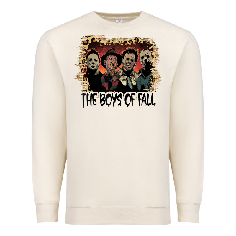 The Boys Of Fall Leopard Pattern Bleached Halloween Murder T Shirt Premium Sweatshirt by maiPhamDesign | Teevron
