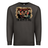 Smoke the boys of fall leopard pattern bleached halloween murder t shirt Premium Sweatshirt - maiPhamDesign