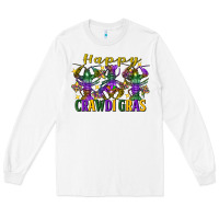 White Happy crawdi Gras Mardi Gras crawfish Long Sleeve Tee - FaDigitalArtStudio