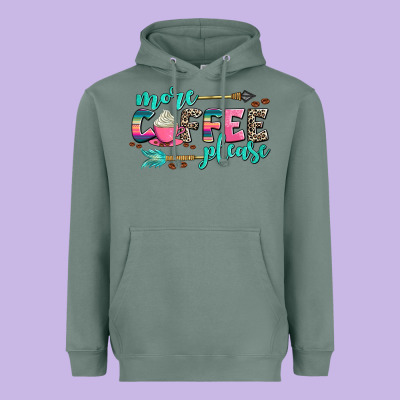 More Coffee Please Heavyweight Hoodie Designed By Adodesignshop