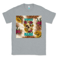 Heather Grey badass mama with flowers Classic Tee - TumblerDesignByShophia