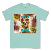 Seafoam badass mama with flowers Classic Tee - TumblerDesignByShophia