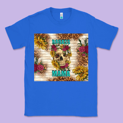 Badass Mama With Flowers Classic Tee Designed By Tumblerdesignbyshophia
