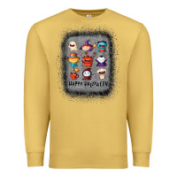 Antique Gold halloween funny set ghost mummy witch vampire and pumpkin t shirt Premium Sweatshirt - maiPhamDesign