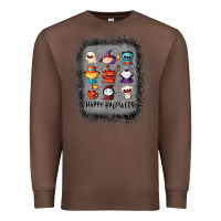Chestnut halloween funny set ghost mummy witch vampire and pumpkin t shirt Premium Sweatshirt - maiPhamDesign