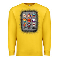 Lemon halloween funny set ghost mummy witch vampire and pumpkin t shirt Premium Sweatshirt - maiPhamDesign
