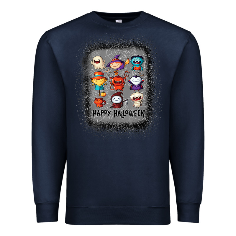 Halloween Funny Set Ghost Mummy Witch Vampire And Pumpkin T Shirt Premium Sweatshirt by maiPhamDesign | Teevron