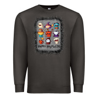 Smoke halloween funny set ghost mummy witch vampire and pumpkin t shirt Premium Sweatshirt - maiPhamDesign