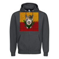 Smoke christmas alpacas Zipper Hoodie - BarkalooDesign