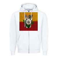 White christmas alpacas Zipper Hoodie - BarkalooDesign